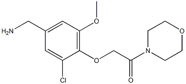 2-[4-(aminomethyl)-2-chloro-6-methoxyphenoxy]-1-(morpholin-4-yl)ethan-1-one Struktur