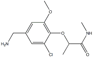 2-[4-(aminomethyl)-2-chloro-6-methoxyphenoxy]-N-methylpropanamide Struktur