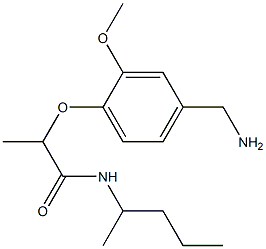 2-[4-(aminomethyl)-2-methoxyphenoxy]-N-(pentan-2-yl)propanamide Struktur