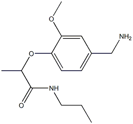 2-[4-(aminomethyl)-2-methoxyphenoxy]-N-propylpropanamide Struktur