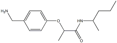 2-[4-(aminomethyl)phenoxy]-N-(pentan-2-yl)propanamide Struktur