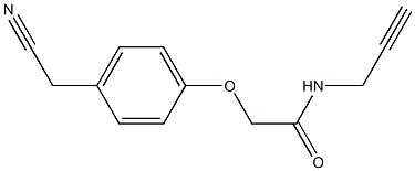 2-[4-(cyanomethyl)phenoxy]-N-prop-2-ynylacetamide Struktur