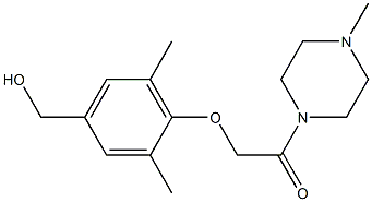 2-[4-(hydroxymethyl)-2,6-dimethylphenoxy]-1-(4-methylpiperazin-1-yl)ethan-1-one Struktur