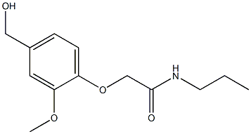 2-[4-(hydroxymethyl)-2-methoxyphenoxy]-N-propylacetamide Struktur