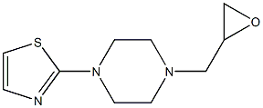 2-[4-(oxiran-2-ylmethyl)piperazin-1-yl]-1,3-thiazole Struktur