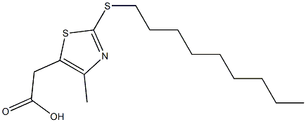 2-[4-methyl-2-(nonylsulfanyl)-1,3-thiazol-5-yl]acetic acid Struktur