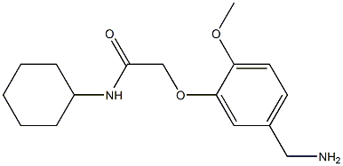 2-[5-(aminomethyl)-2-methoxyphenoxy]-N-cyclohexylacetamide Struktur