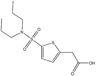 2-[5-(dipropylsulfamoyl)thiophen-2-yl]acetic acid Struktur