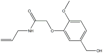 2-[5-(hydroxymethyl)-2-methoxyphenoxy]-N-(prop-2-en-1-yl)acetamide Struktur