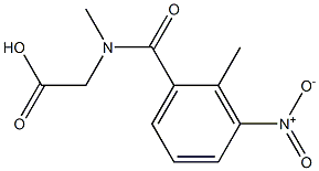 2-[N-methyl(2-methyl-3-nitrophenyl)formamido]acetic acid Struktur