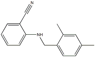 2-{[(2,4-dimethylphenyl)methyl]amino}benzonitrile Struktur