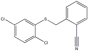 2-{[(2,5-dichlorophenyl)sulfanyl]methyl}benzonitrile Struktur