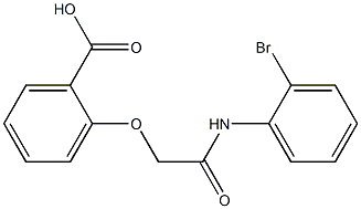 2-{[(2-bromophenyl)carbamoyl]methoxy}benzoic acid Struktur