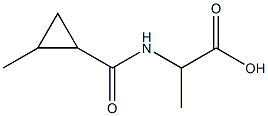 2-{[(2-methylcyclopropyl)carbonyl]amino}propanoic acid Struktur