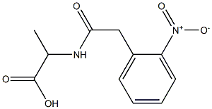 2-{[(2-nitrophenyl)acetyl]amino}propanoic acid Struktur