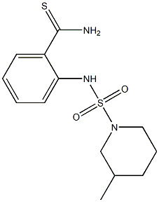 2-{[(3-methylpiperidine-1-)sulfonyl]amino}benzene-1-carbothioamide Struktur