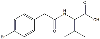 2-{[(4-bromophenyl)acetyl]amino}-3-methylbutanoic acid Struktur