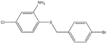 2-{[(4-bromophenyl)methyl]sulfanyl}-5-chloroaniline Struktur