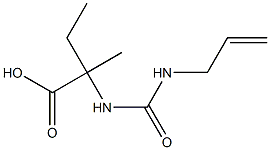 2-{[(allylamino)carbonyl]amino}-2-methylbutanoic acid Struktur