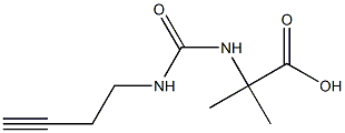 2-{[(but-3-ynylamino)carbonyl]amino}-2-methylpropanoic acid Struktur