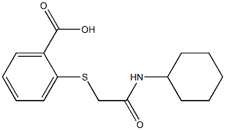 2-{[(cyclohexylcarbamoyl)methyl]sulfanyl}benzoic acid Struktur