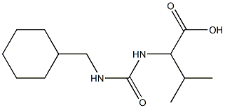 2-{[(cyclohexylmethyl)carbamoyl]amino}-3-methylbutanoic acid Struktur