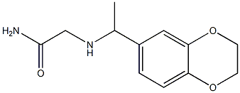 2-{[1-(2,3-dihydro-1,4-benzodioxin-6-yl)ethyl]amino}acetamide Struktur