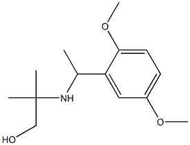 2-{[1-(2,5-dimethoxyphenyl)ethyl]amino}-2-methylpropan-1-ol Struktur