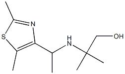 2-{[1-(2,5-dimethyl-1,3-thiazol-4-yl)ethyl]amino}-2-methylpropan-1-ol Struktur