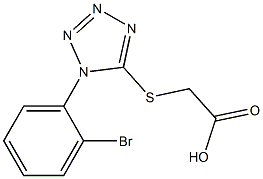 2-{[1-(2-bromophenyl)-1H-1,2,3,4-tetrazol-5-yl]sulfanyl}acetic acid Struktur