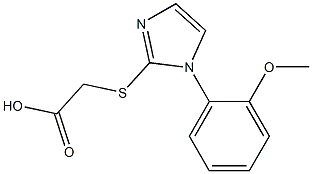 2-{[1-(2-methoxyphenyl)-1H-imidazol-2-yl]sulfanyl}acetic acid Struktur