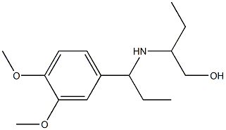 2-{[1-(3,4-dimethoxyphenyl)propyl]amino}butan-1-ol Struktur