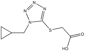 2-{[1-(cyclopropylmethyl)-1H-1,2,3,4-tetrazol-5-yl]sulfanyl}acetic acid Struktur