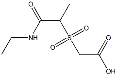 2-{[1-(ethylcarbamoyl)ethane]sulfonyl}acetic acid Struktur