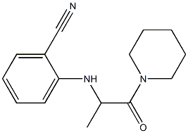 2-{[1-oxo-1-(piperidin-1-yl)propan-2-yl]amino}benzonitrile Struktur