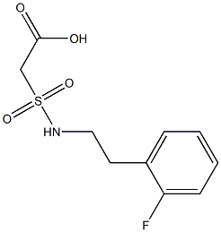 2-{[2-(2-fluorophenyl)ethyl]sulfamoyl}acetic acid Struktur