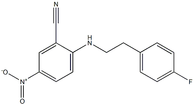 2-{[2-(4-fluorophenyl)ethyl]amino}-5-nitrobenzonitrile Struktur