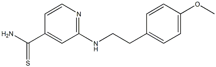 2-{[2-(4-methoxyphenyl)ethyl]amino}pyridine-4-carbothioamide Struktur