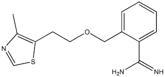 2-{[2-(4-methyl-1,3-thiazol-5-yl)ethoxy]methyl}benzenecarboximidamide Struktur