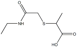 2-{[2-(ethylamino)-2-oxoethyl]thio}propanoic acid Struktur