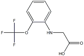 2-{[2-(trifluoromethoxy)phenyl]amino}acetic acid Struktur