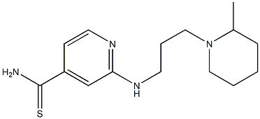 2-{[3-(2-methylpiperidin-1-yl)propyl]amino}pyridine-4-carbothioamide Struktur