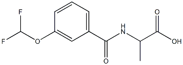 2-{[3-(difluoromethoxy)phenyl]formamido}propanoic acid Struktur