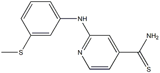 2-{[3-(methylsulfanyl)phenyl]amino}pyridine-4-carbothioamide Struktur