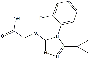 2-{[5-cyclopropyl-4-(2-fluorophenyl)-4H-1,2,4-triazol-3-yl]sulfanyl}acetic acid Struktur