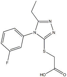 2-{[5-ethyl-4-(3-fluorophenyl)-4H-1,2,4-triazol-3-yl]sulfanyl}acetic acid Struktur