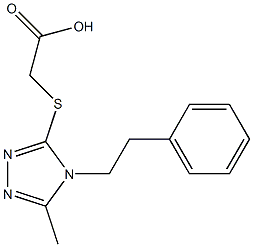 2-{[5-methyl-4-(2-phenylethyl)-4H-1,2,4-triazol-3-yl]sulfanyl}acetic acid Struktur