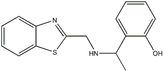 2-{1-[(1,3-benzothiazol-2-ylmethyl)amino]ethyl}phenol Struktur