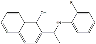 2-{1-[(2-fluorophenyl)amino]ethyl}naphthalen-1-ol Struktur