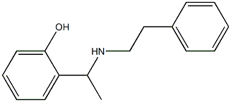 2-{1-[(2-phenylethyl)amino]ethyl}phenol Struktur